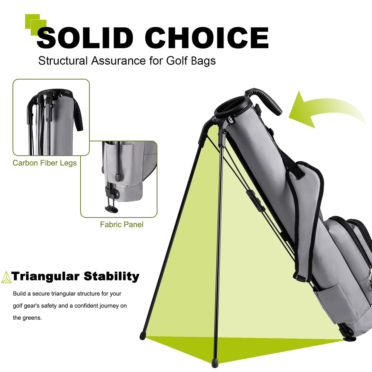 uniHimal Golf Lightweight Stand Bag adjustable-shoulder-strap for comfortable all-day movement