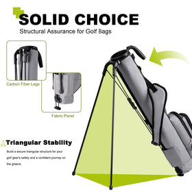 uniHimal Golf Lightweight Stand Bag adjustable-shoulder-strap for comfortable all-day movement