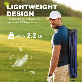 uniHimal Golf Lightweight Stand Carry Bag stand-legs in action demonstrates quick setup on the fairway.