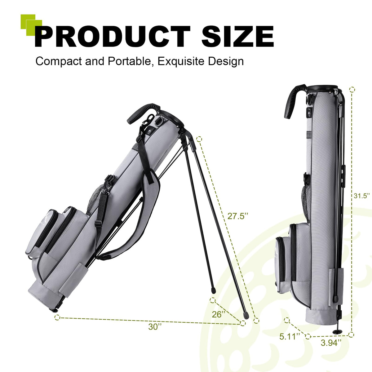 uniHimal Golf Lightweight Stand Bag stand-legs deployed for quick setup on greens