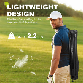 uniHimal Golf Lightweight Stand Bag stand mechanism in action for quick setup