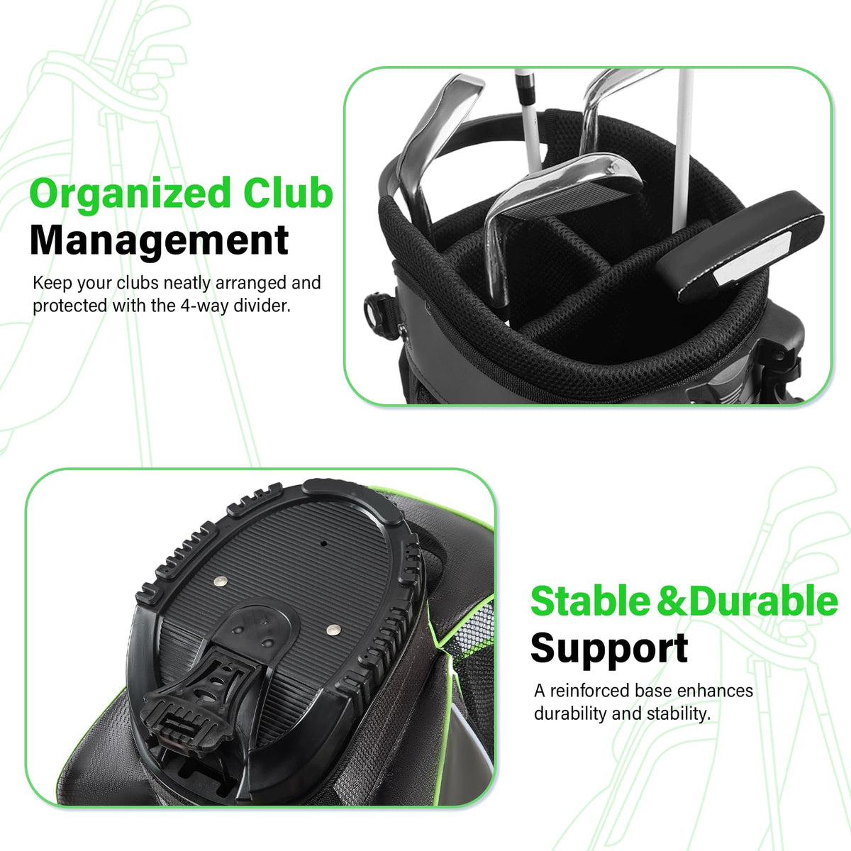 UNIHIMAL golf stand bag cooler pocket keeps drinks cool on warm days