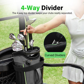 UNIHIMAL golf stand bag with ergonomic double-strap design reducing shoulder strain