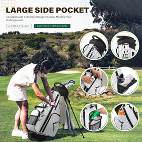 uniHimal golf stand bag features ergonomic dual straps for comfort