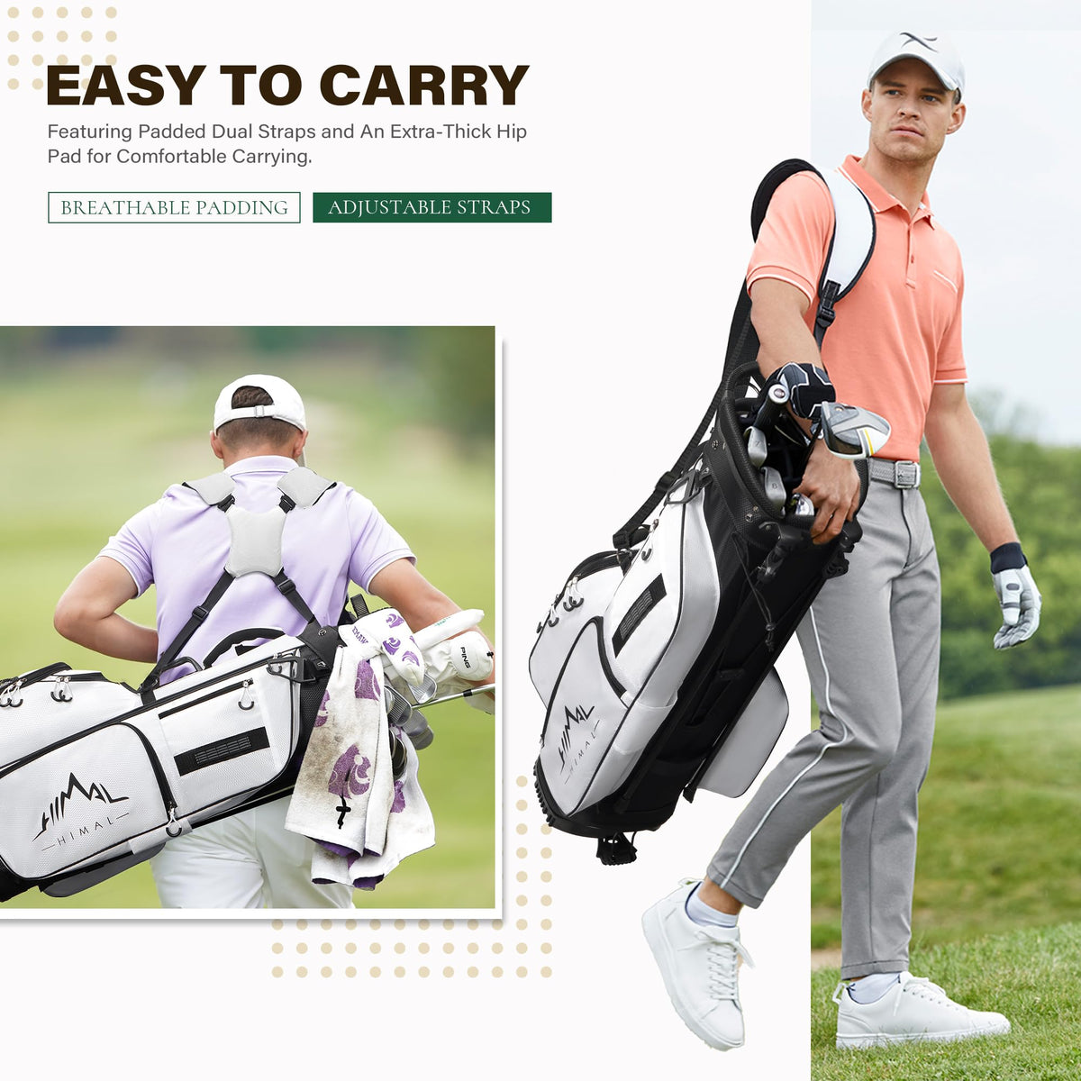uniHimal non-slip stand keeps the bag stable on varied terrain