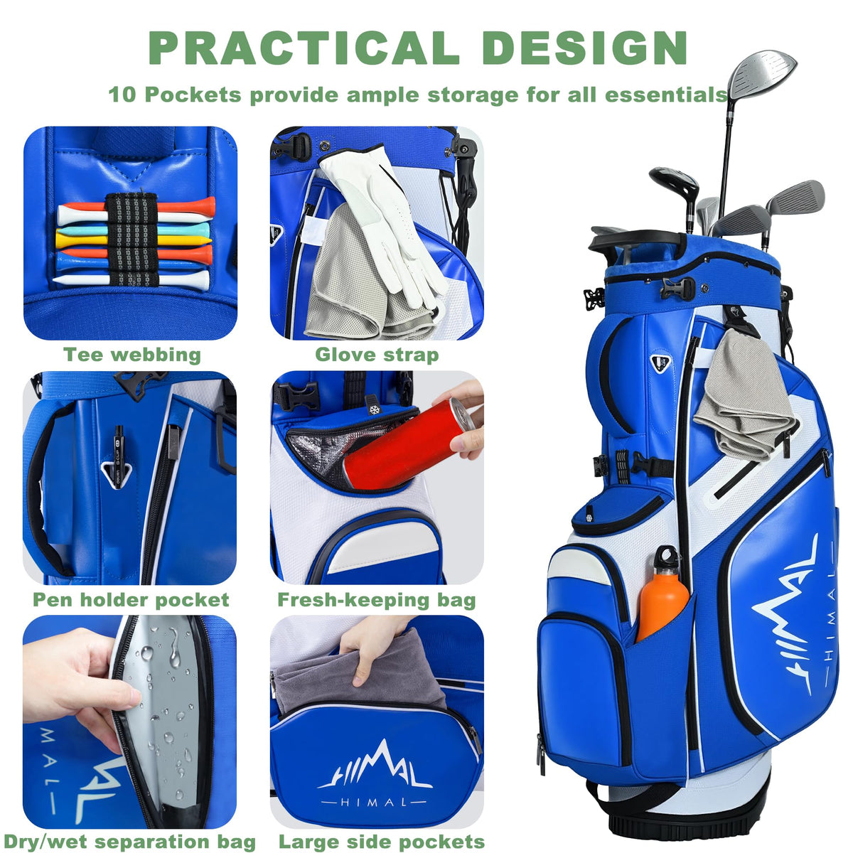 uniHimal insulated cooler pocket keeps beverages fresh.