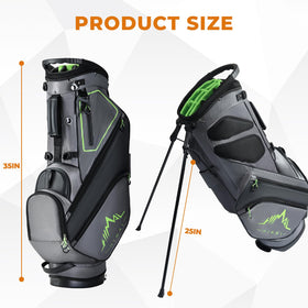 uniHimal lightweight golf bag grey with side pockets for ample storage on the course