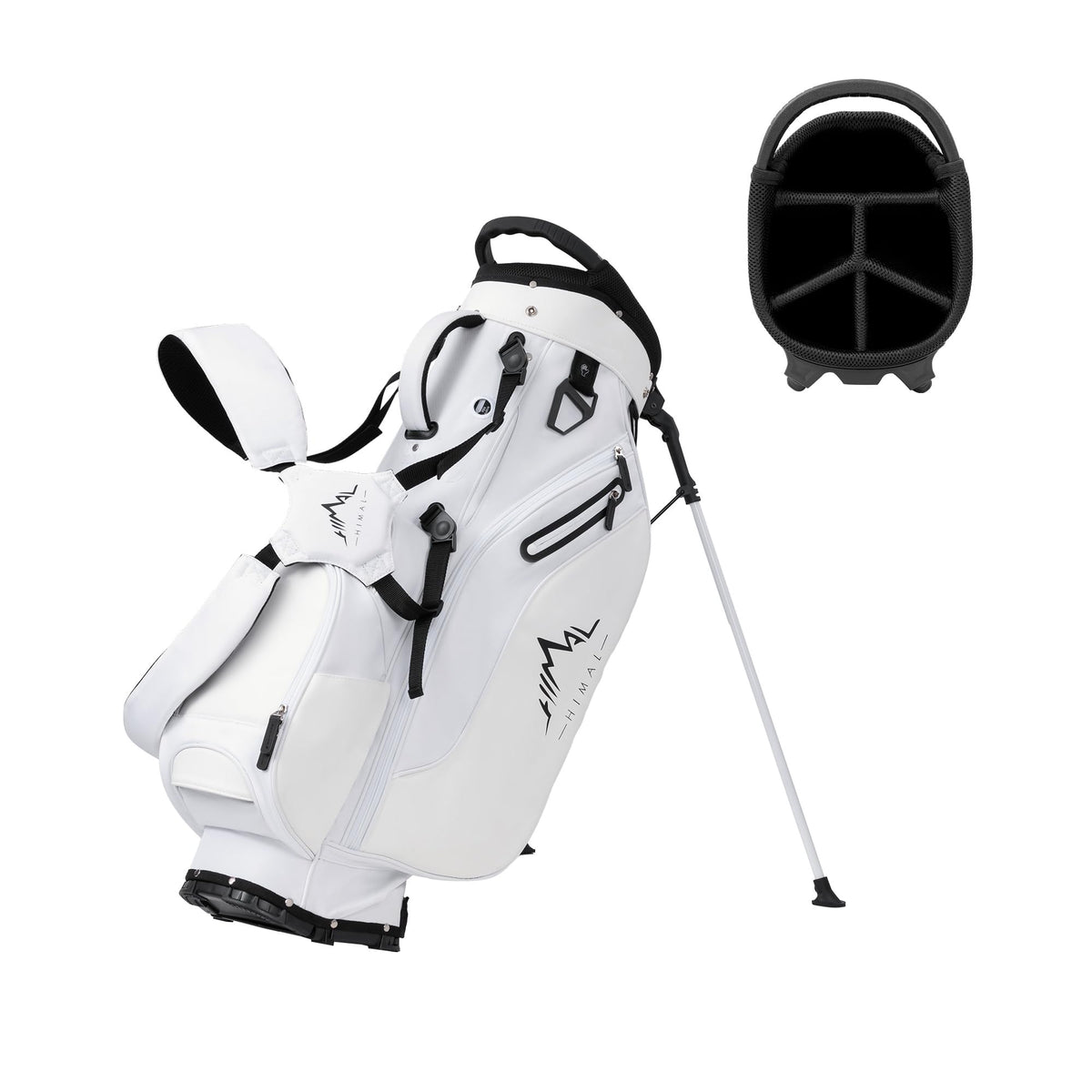 uniHimal lightweight stand bag top with 5 full-length dividers keeps clubs organized