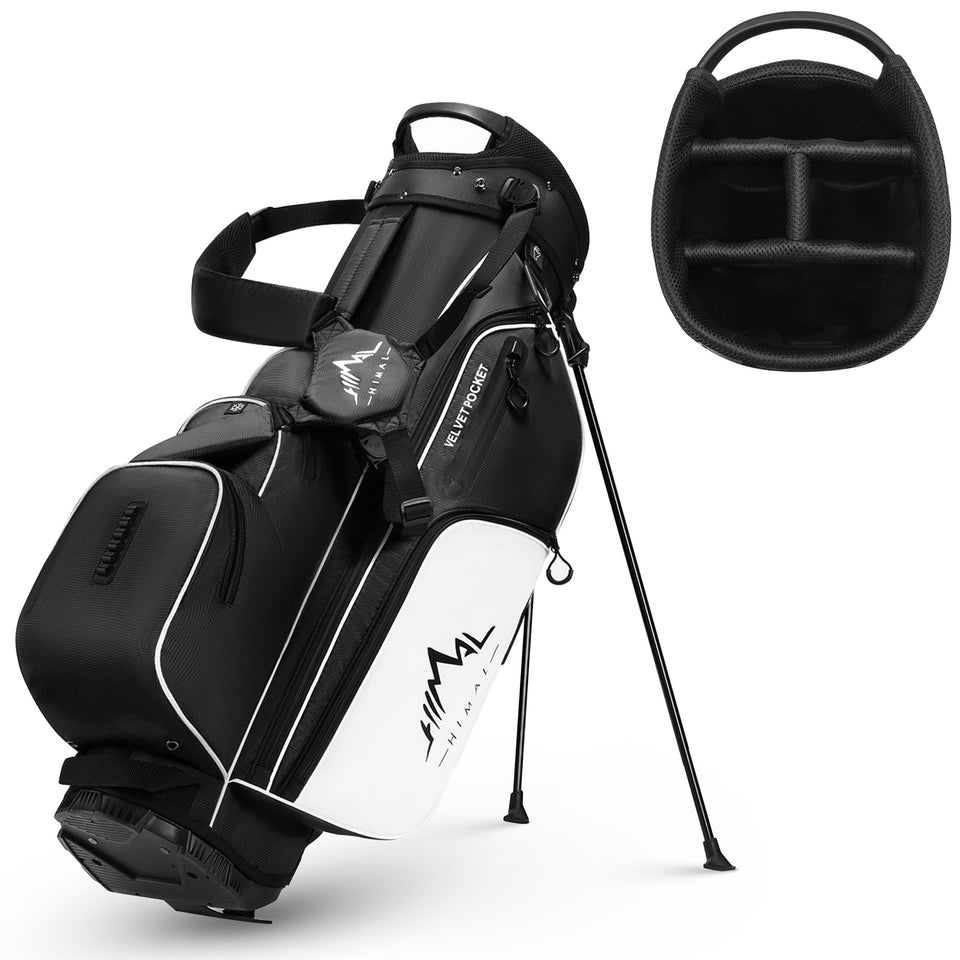 UNIHIMAL lightweight golf stand bag front view with accessible pockets for quick access