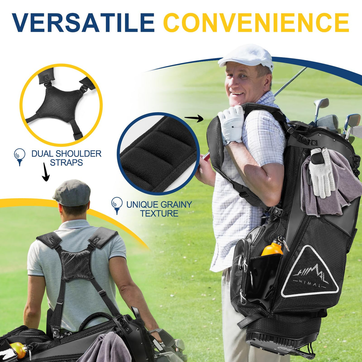 uniHimal premium PU leather highlights a durable, splash-proof design for daily use.