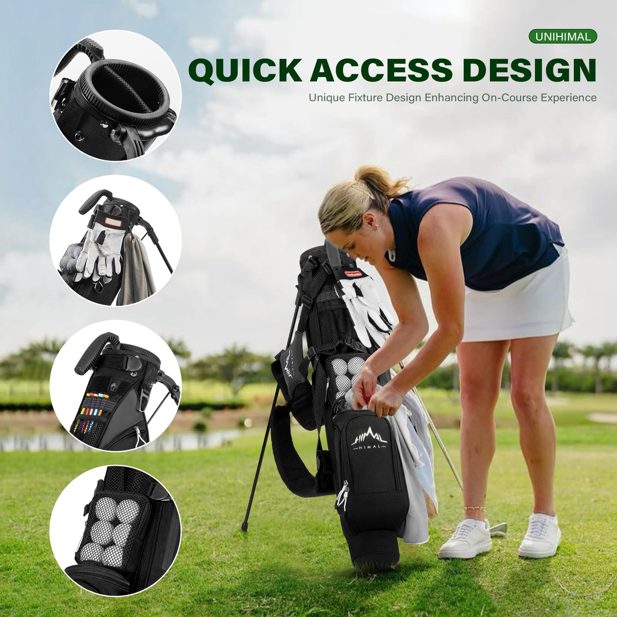 uniHimal double strap design for customized comfort during practice.