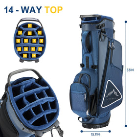 uniHimal stable stand bag with retractable legs for easy on-course setup.