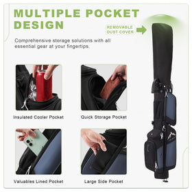 uniHimal bag holds five to six standard clubs comfortably
