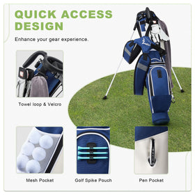 uniHimal Sunday Golf Bag backpack-style strap reduces shoulder fatigue