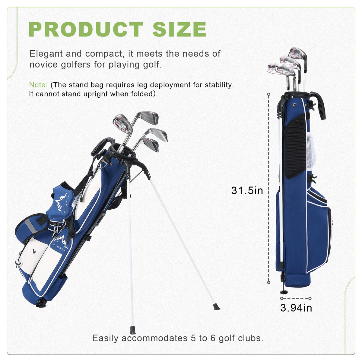 uniHimal Sunday Golf Bag leather construction for durable weather resistance