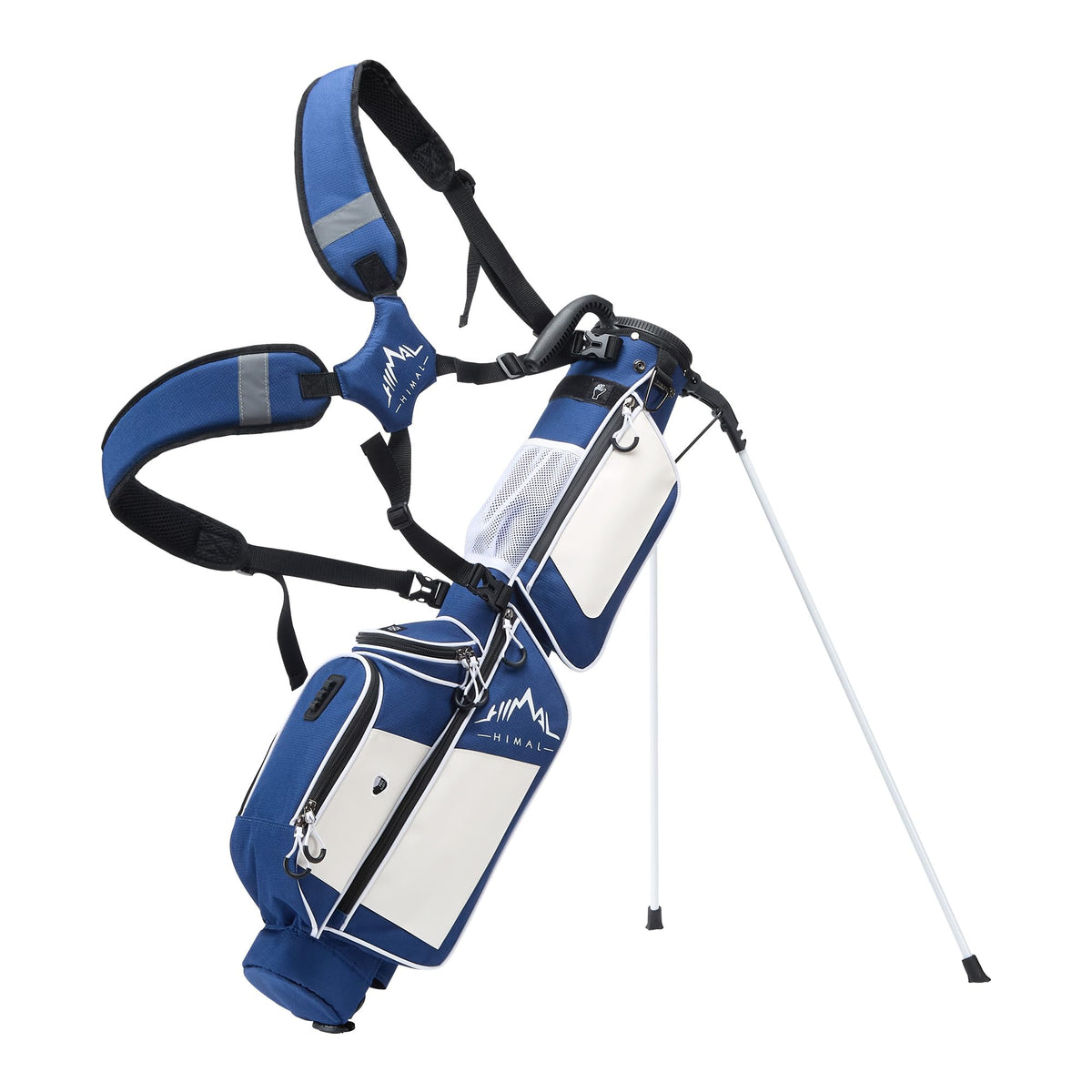 uniHimal Sunday Golf Bag with Stand with stand deployed for quick on-course setup