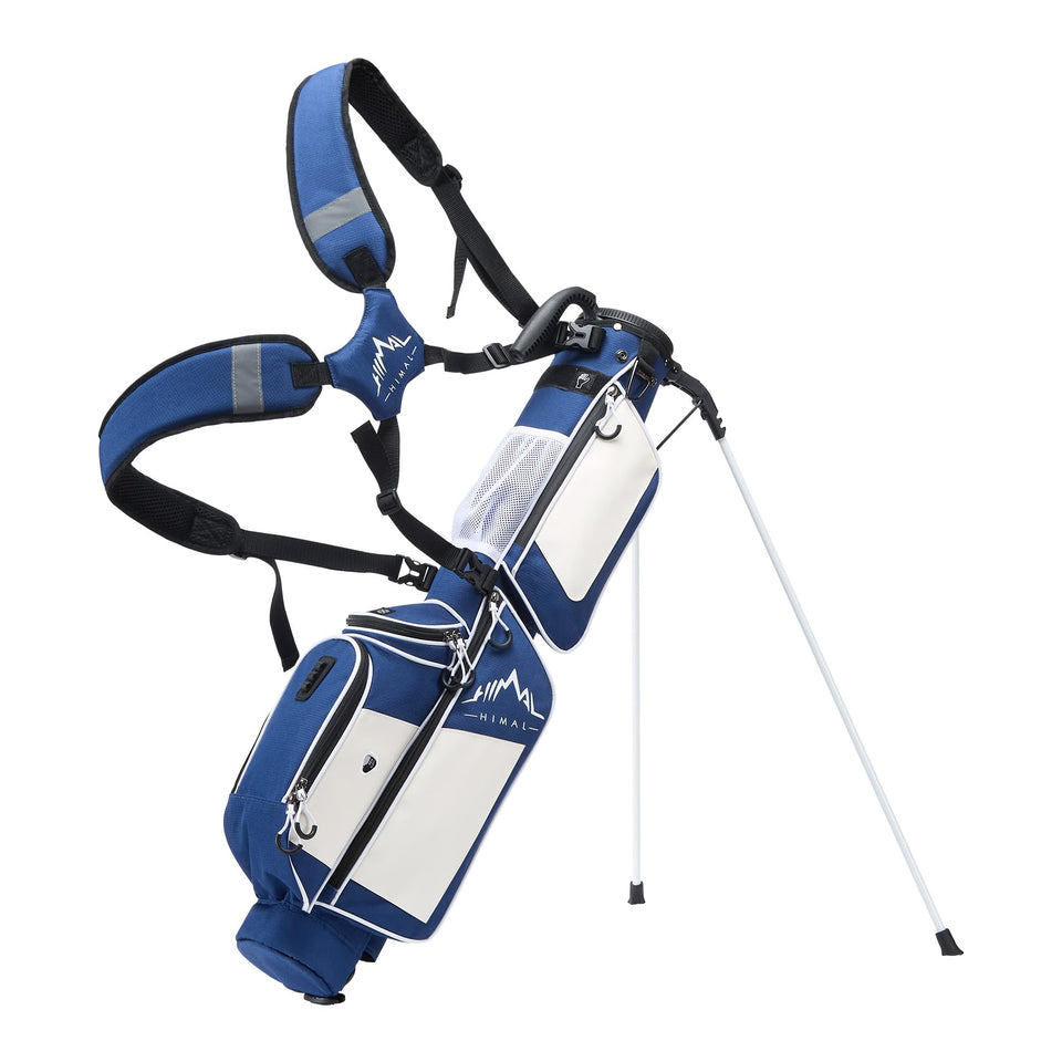 uniHimal Sunday Golf Bag with Stand with stand deployed for quick on-course setup