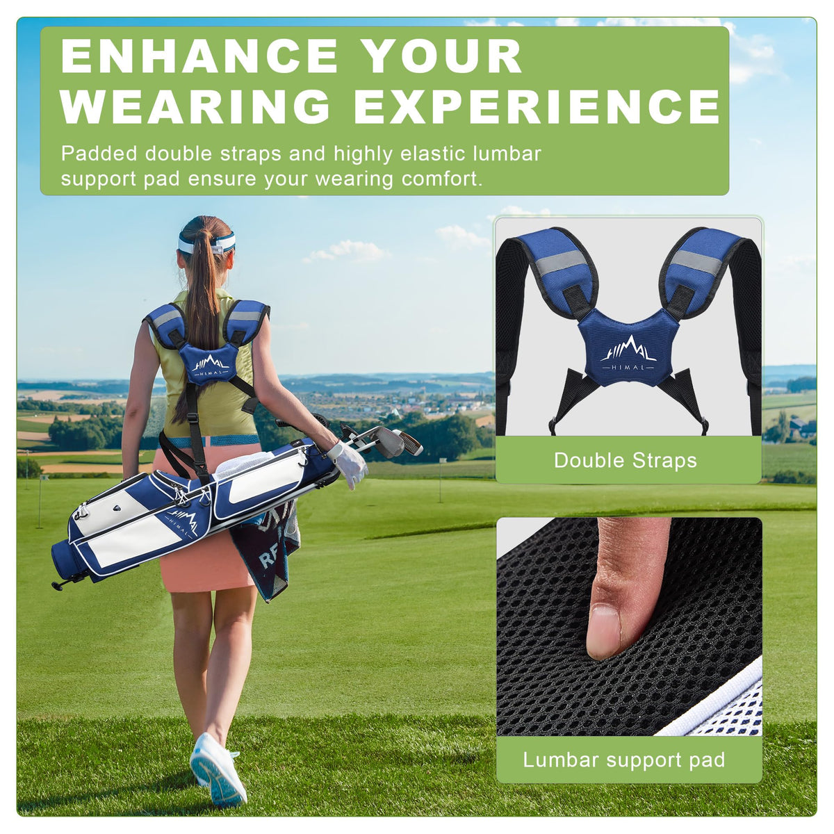 uniHimal Sunday Golf Bag weatherproof valuables pocket protects essentials