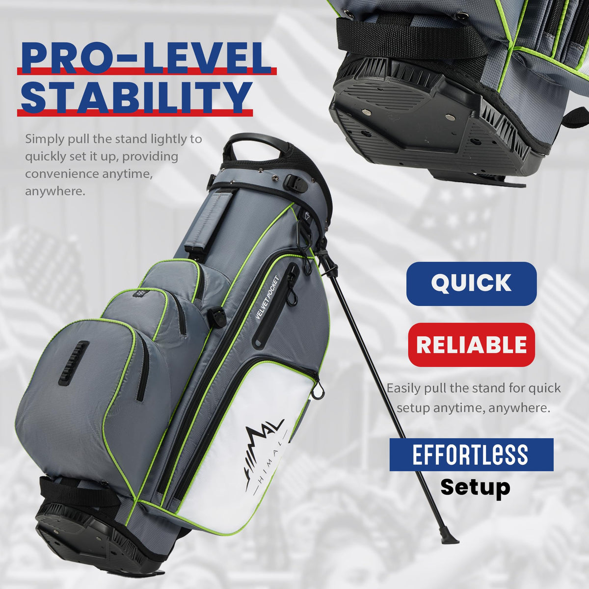 uniHimal Waterproof Golf Bag with rain cover guards gear in wet conditions