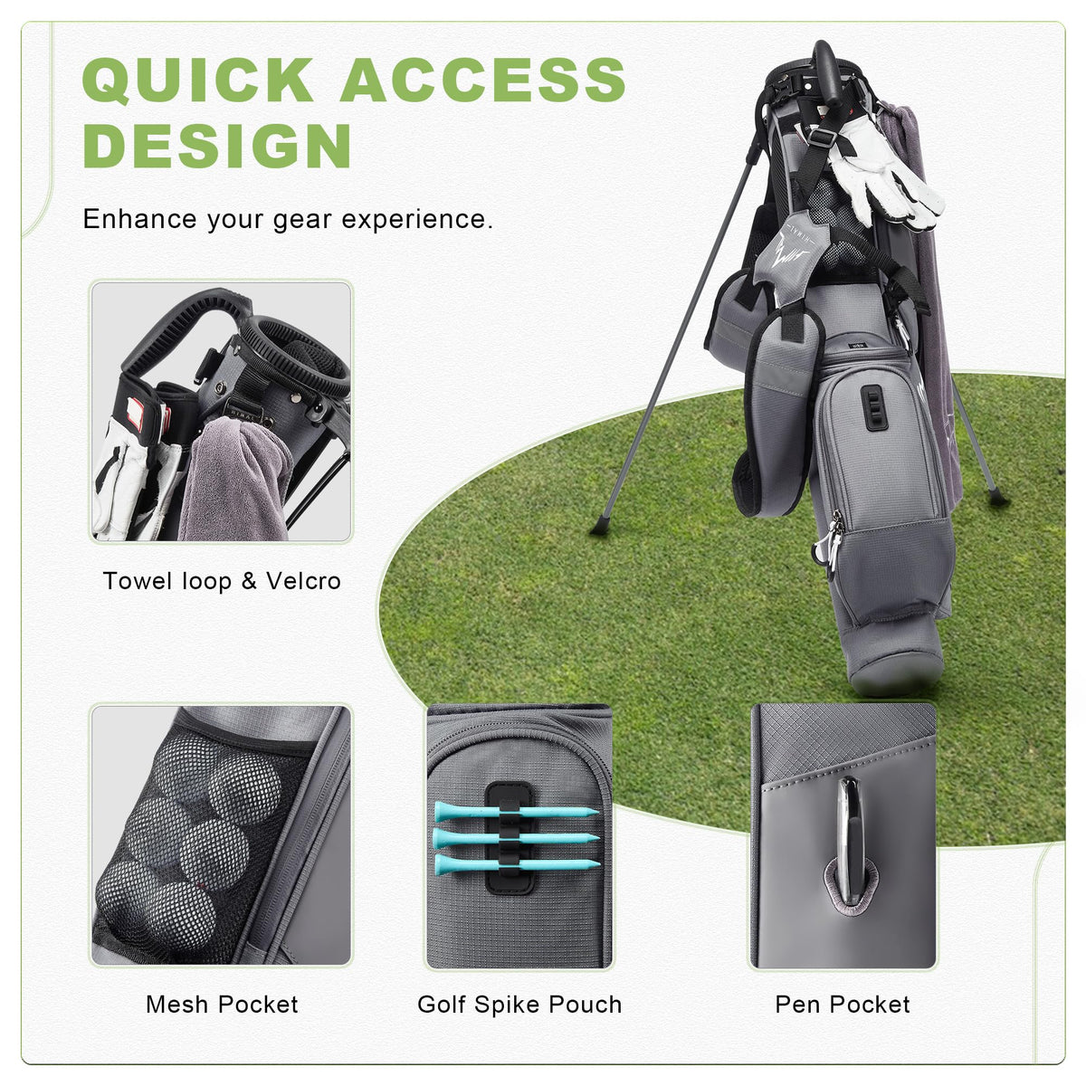 uniHimal weatherproof valuables pocket protects essentials on the fairway.