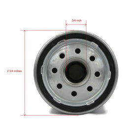 United Metro Golf Cart oil filter for Kawasaki engine, mounting view shows proper fit.
