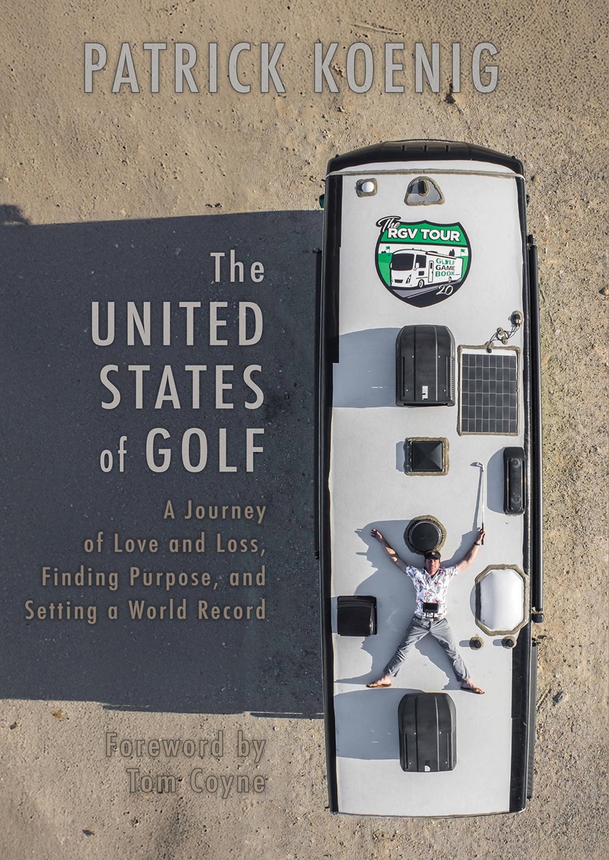 The United States of Golf book cover showing a contemplative journey and inspiration for readers.