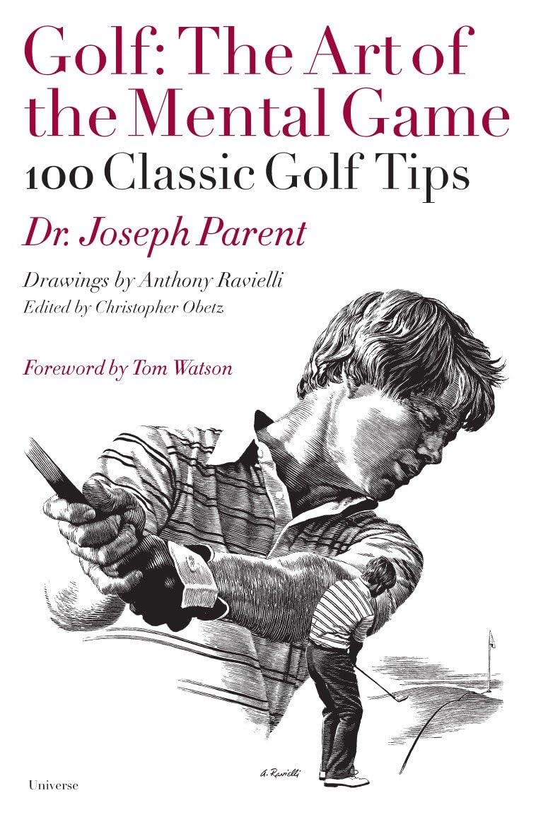 Universe Publishing golf mental game illustration highlighting practical tips to improve focus on the course