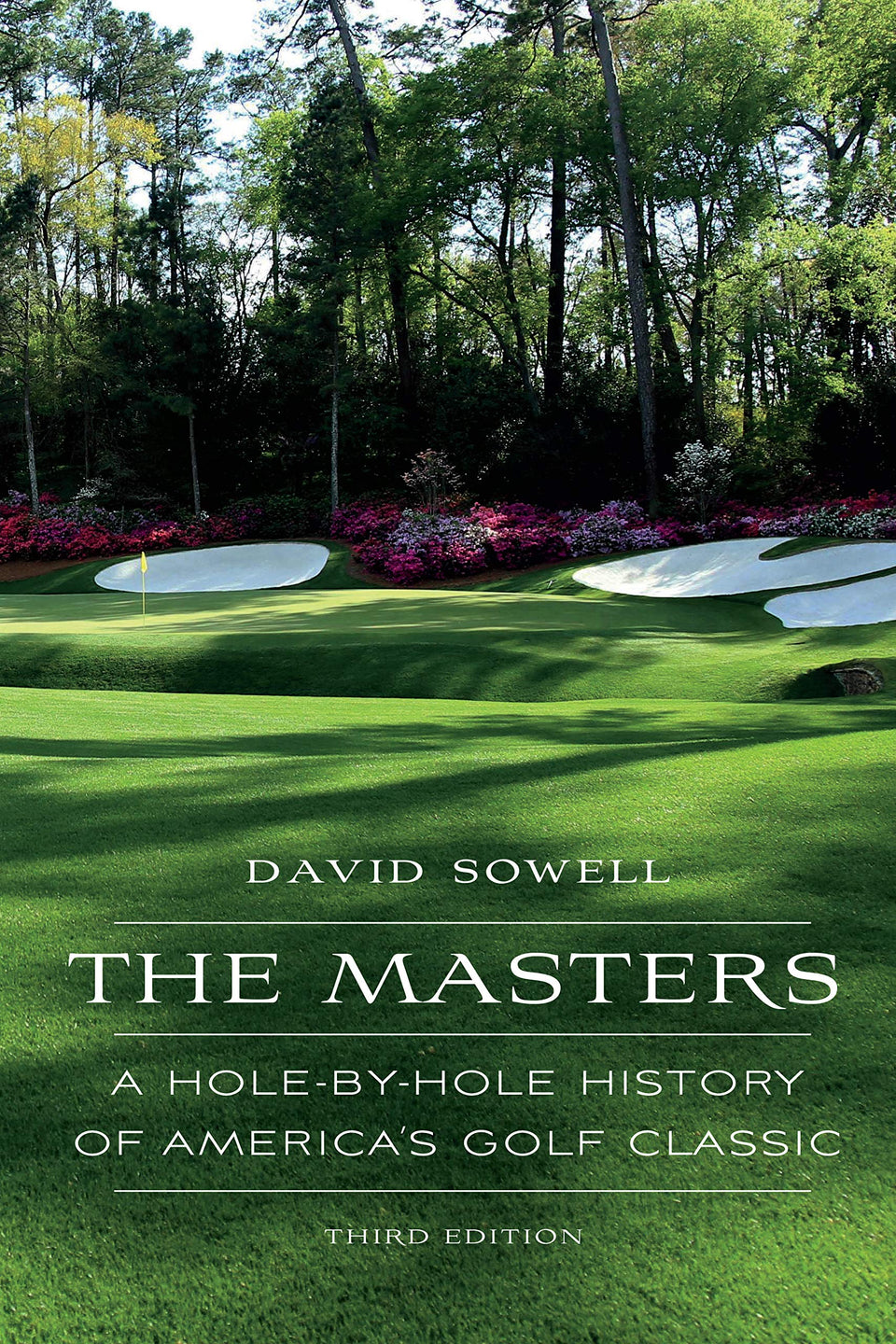 University of Nebraska Press The Masters book cover, highlighting Augusta National hole-by-hole history for golf history fans.