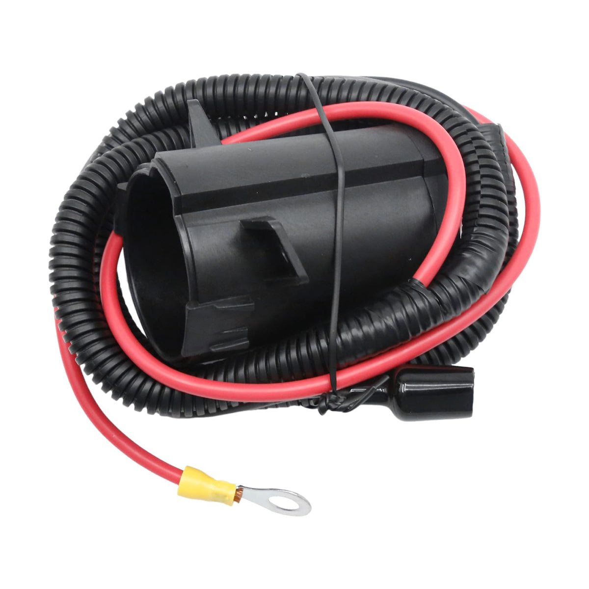UOIENRT DC receptacle side view highlights compact wall-mount design