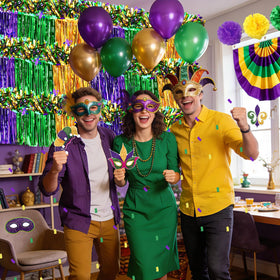 UPINS Mardi Gras card stocks provide sturdy decorative signage