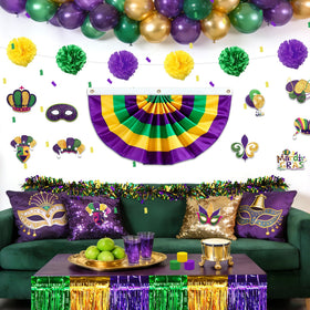UPINS Mardi Gras crinkle paper adds colorful texture