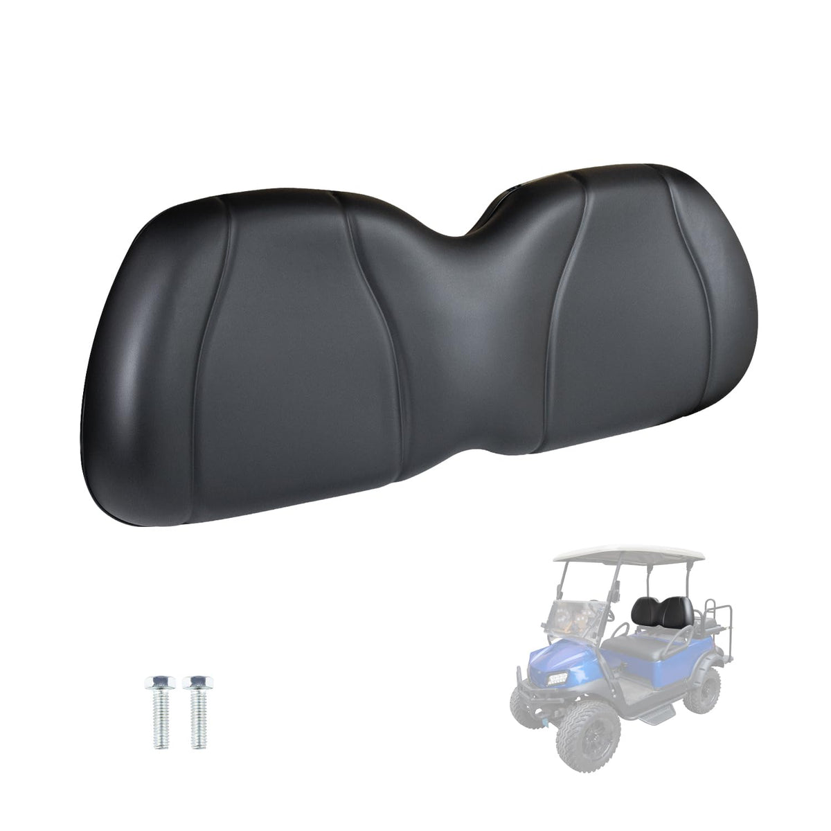 Urgown front seat backrest installed on a Club Car Precedent for enhanced comfort