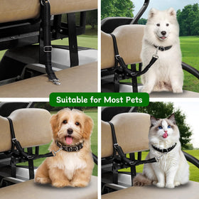 Urgown golf cart dog seat leash 360 swivel buckle prevents tangling.