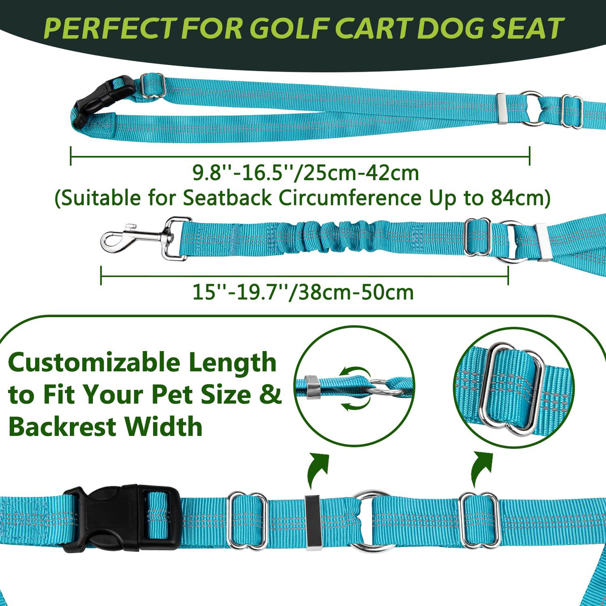 Urgown golf cart dog seat leash with adjustable straps for a tailored fit