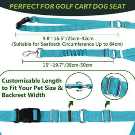 Urgown golf cart dog seat leash with adjustable straps for a tailored fit
