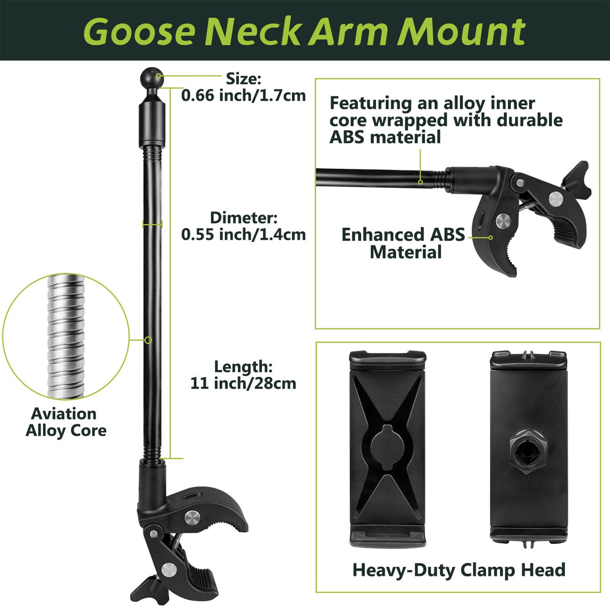 Urgown steering-column mount keeps tablet stable without blocking view.