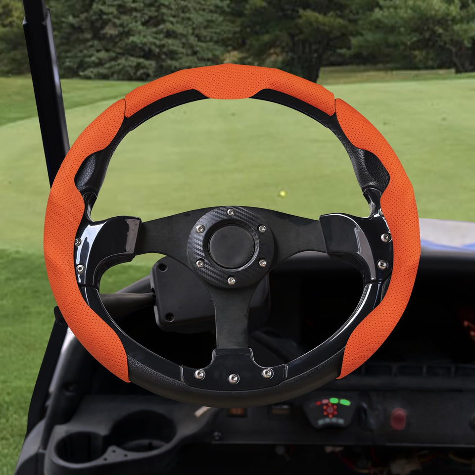 Urgown golf cart steering wheel cover fits 12.5-14 inch wheels for universal fit