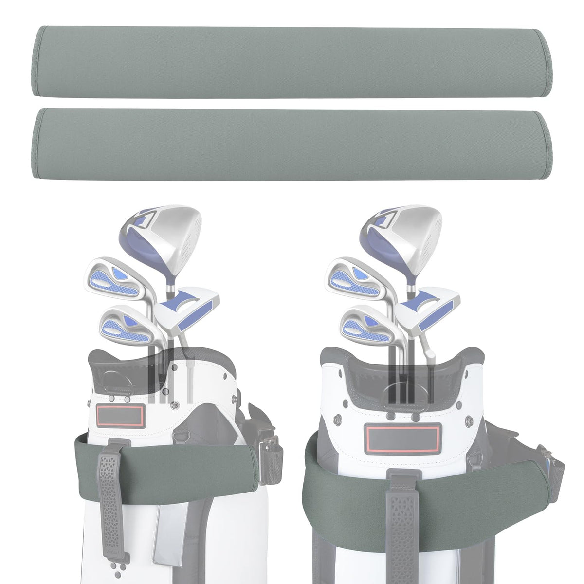 Urgown golf cart strap sleeve with neoprene protection shields bags from wear and dirt.