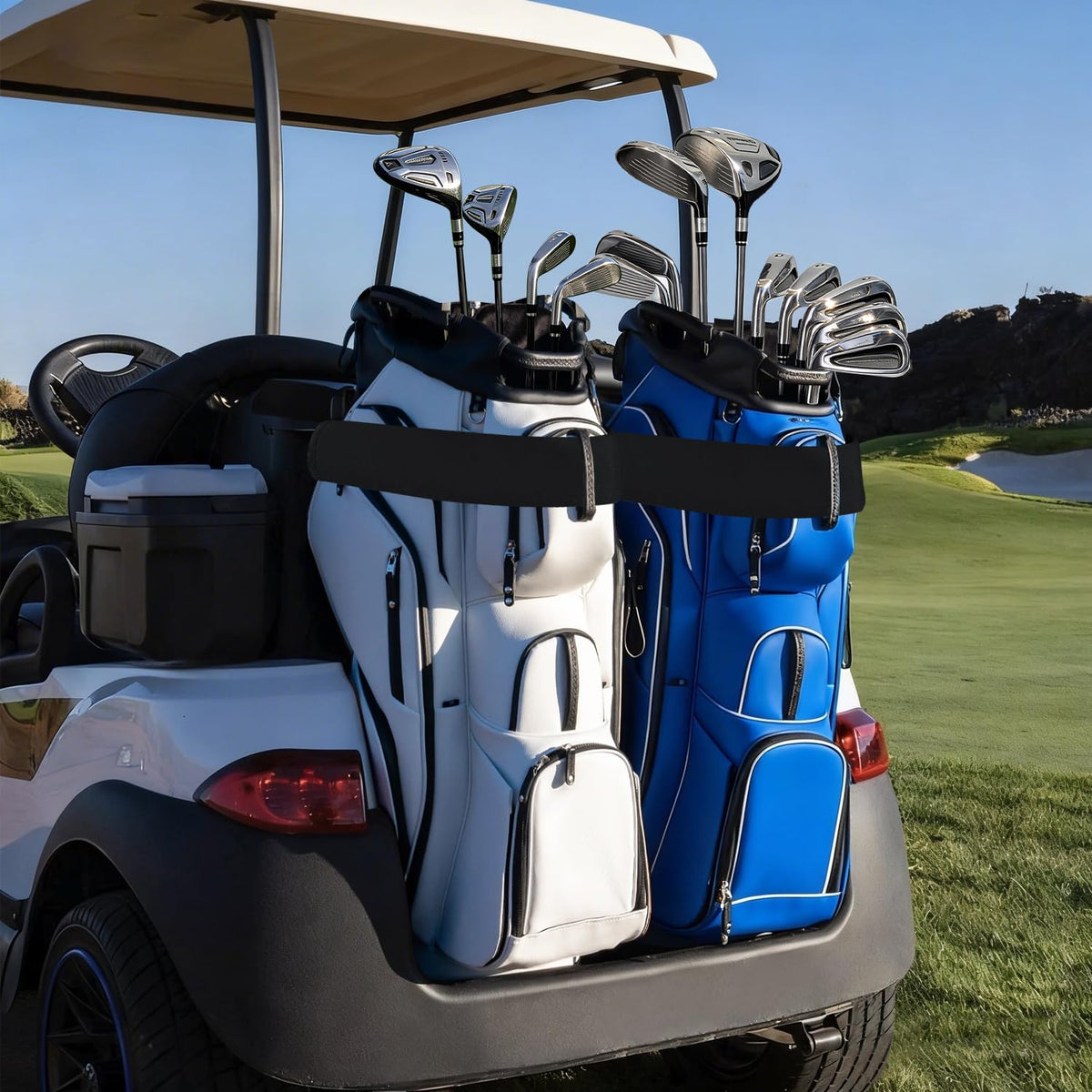 Urgown two piece pack protecting golf bag and cart strap