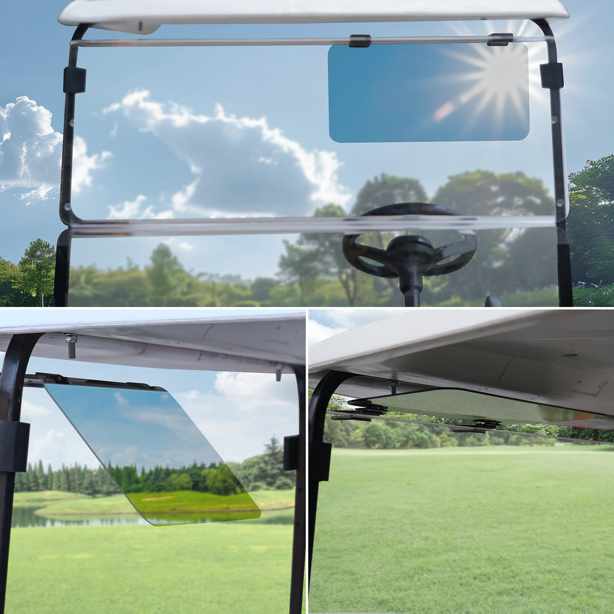 Urgown sun visor crystal-clear view maintains visibility on bright sunny drives