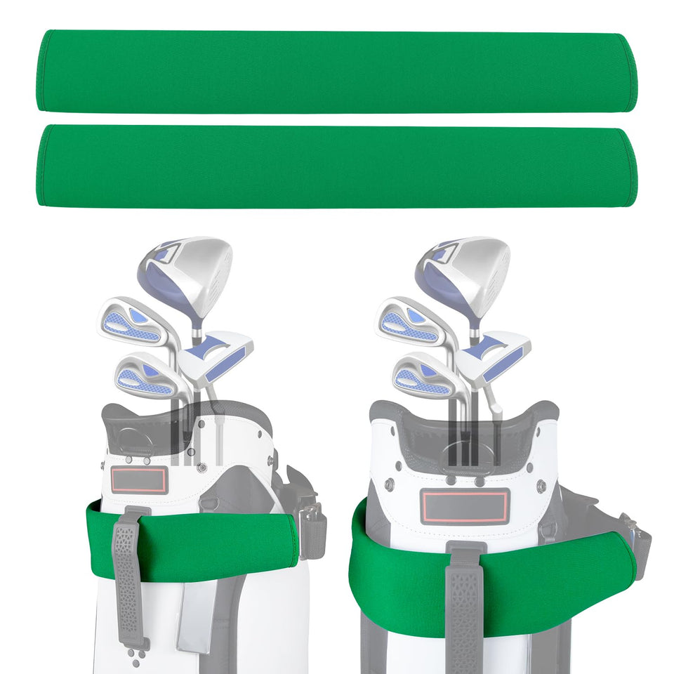 Urgown green golf cart strap sleeve protecting the bag on the cart