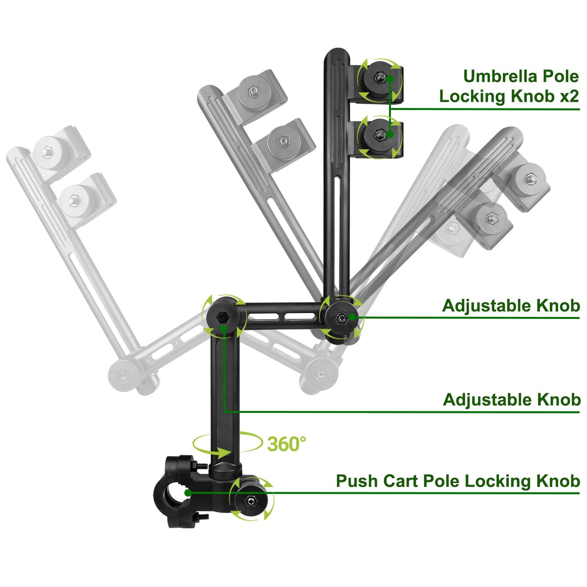 Urgown heavy-duty umbrella holder windproof design for windy days on the course