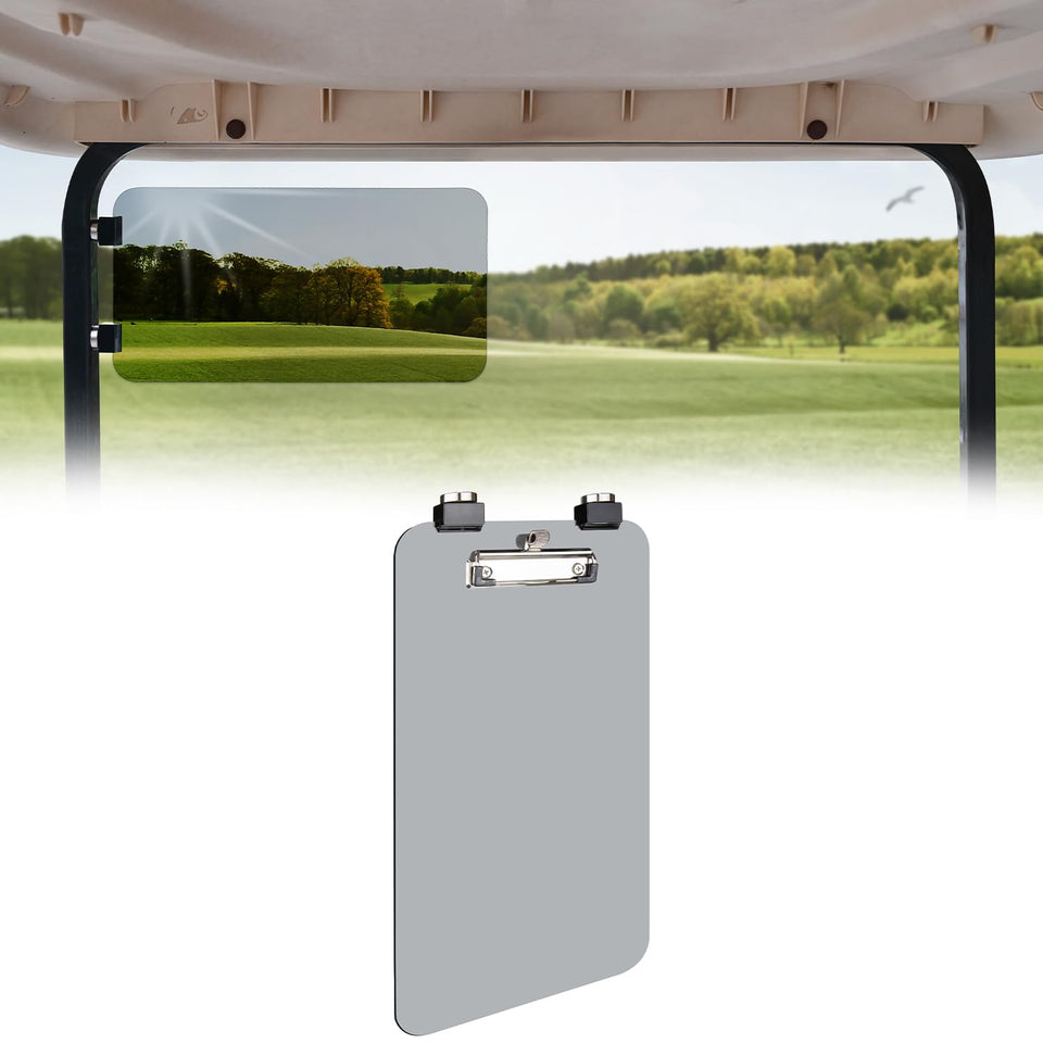 Urgown magnetic golf cart sun visor front mount blocks glare for clearer driving.