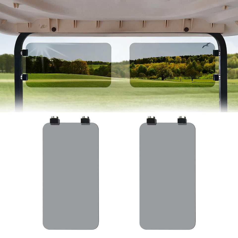 Urgown sun visor attached to front post reducing glare for clear driving