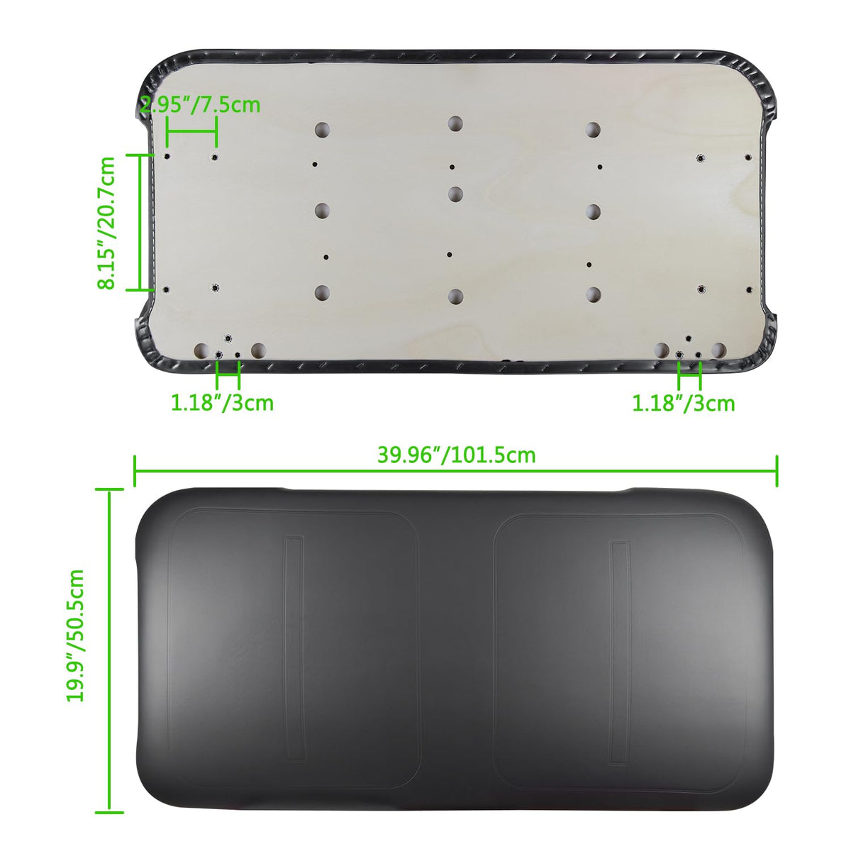 Urgown packaging includes front seat bottom and two buckles for quick replacement.