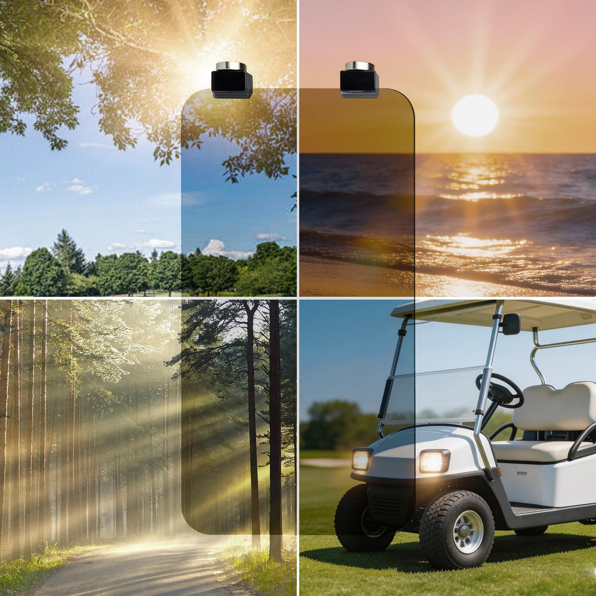 Urgown acrylic visor blocks UV rays for more comfortable rides