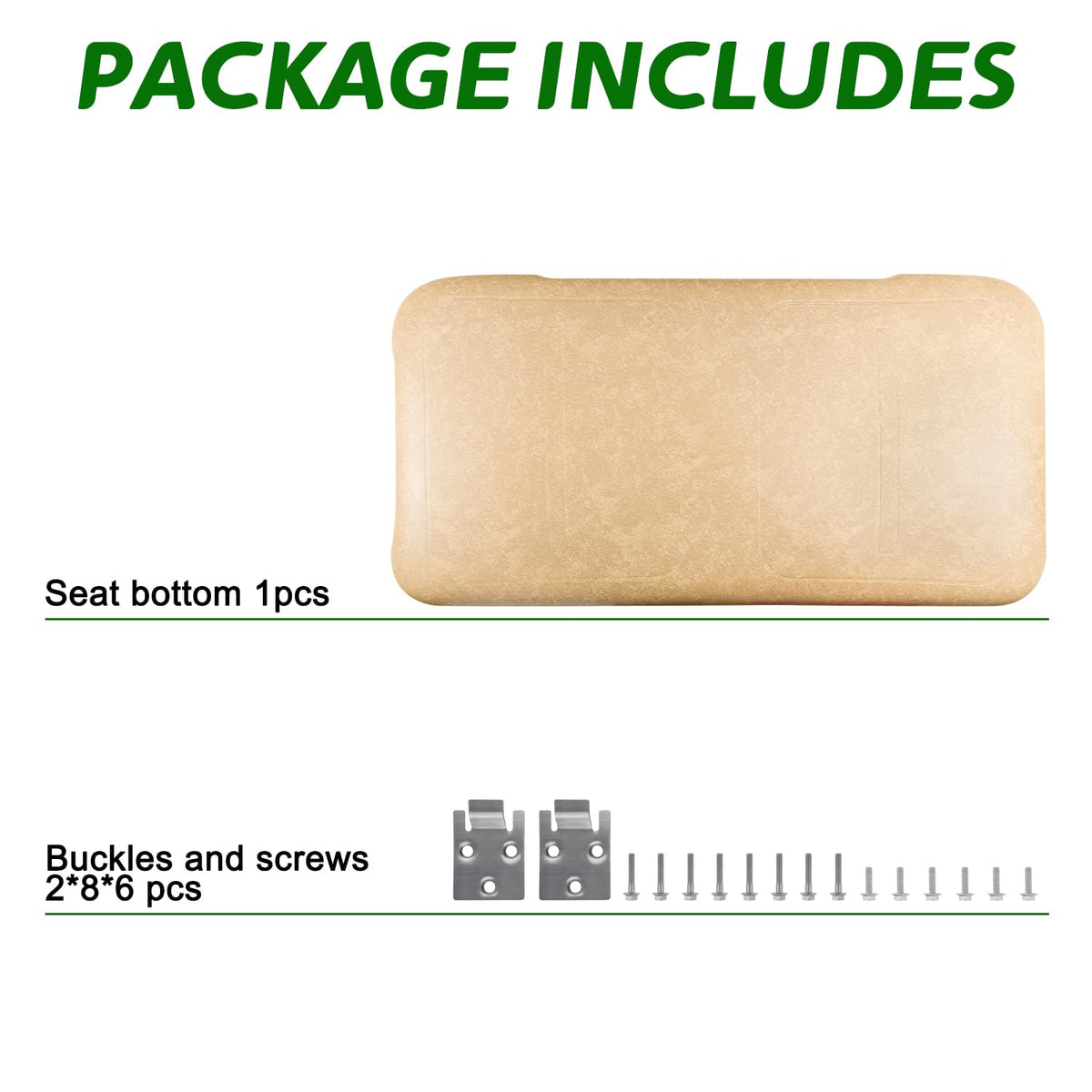 Urgown tan finish matches EZGO interiors and resists weather exposure