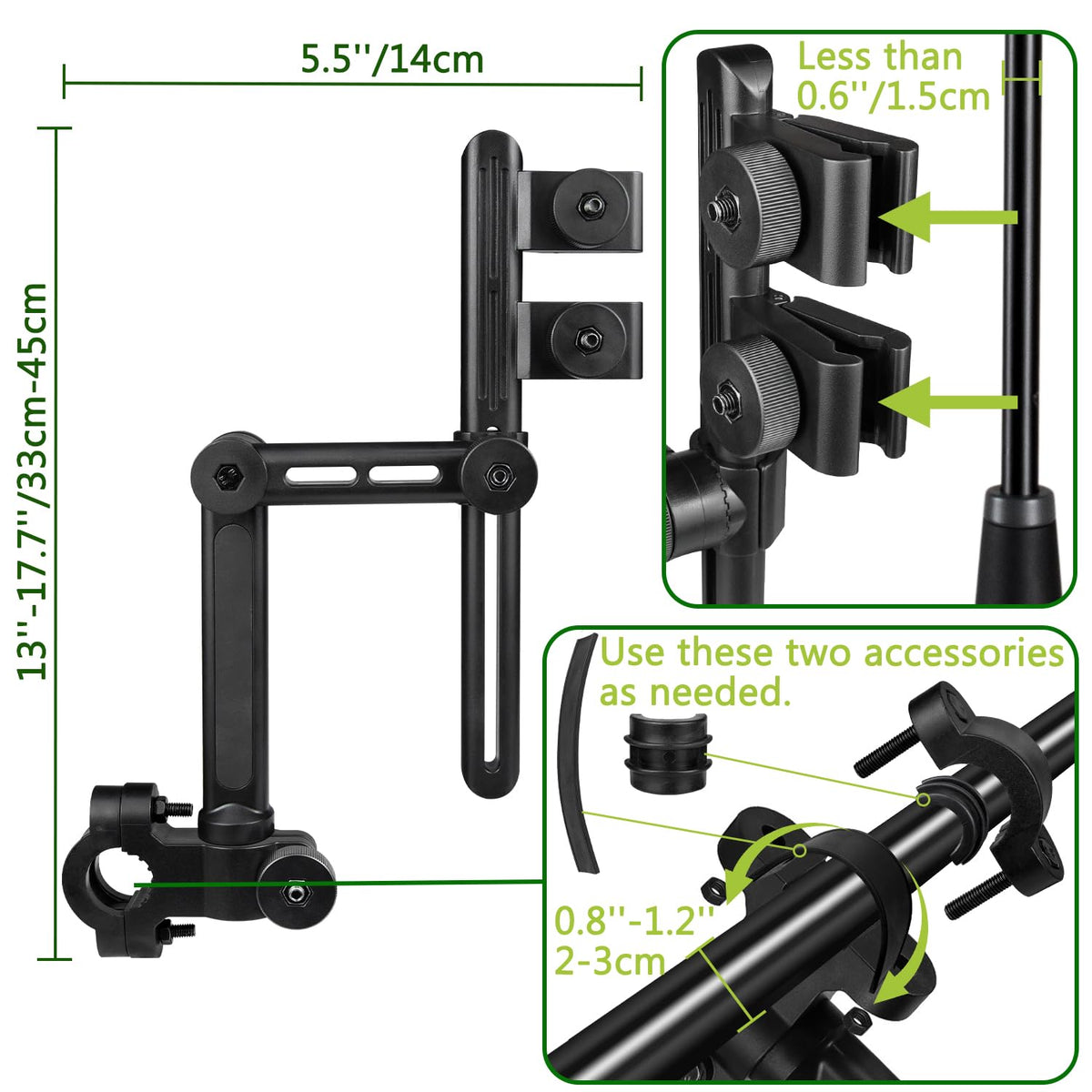 Urgown umbrella holder fits beach chairs and bicycles for on-the-go protection