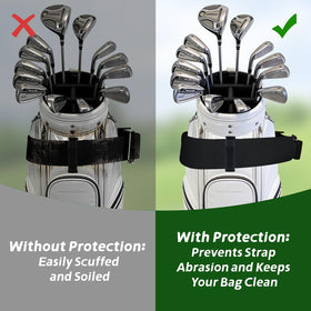 Urgown universal-fit cart strap sleeve secures standard golf carts