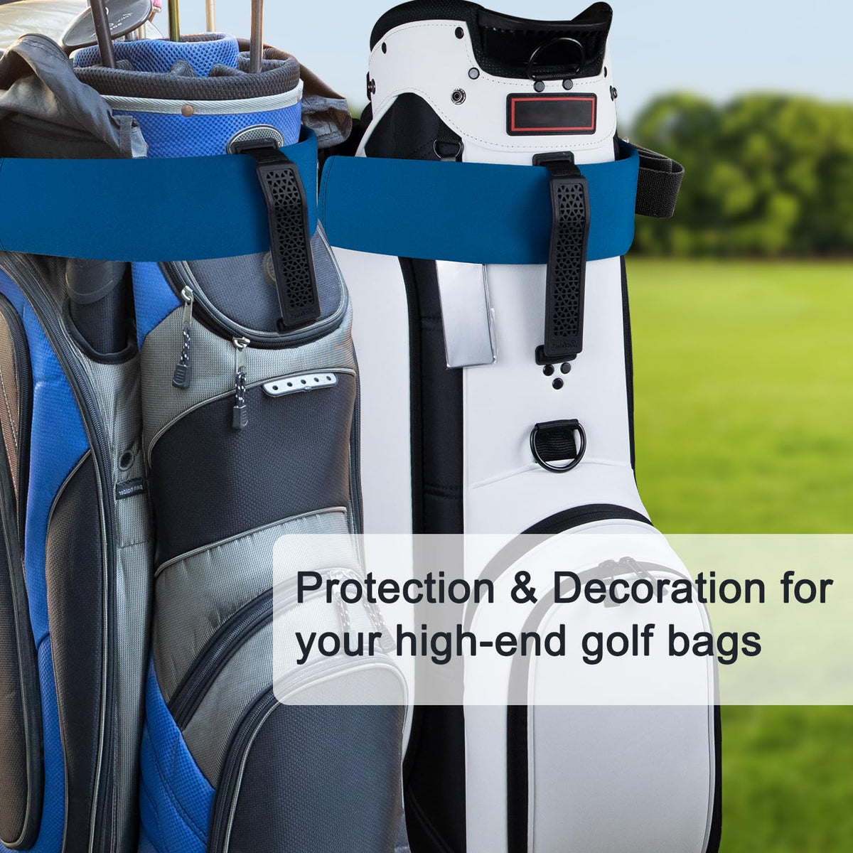 Urgown universal-fit sleeve fits standard cart straps and bags securely.